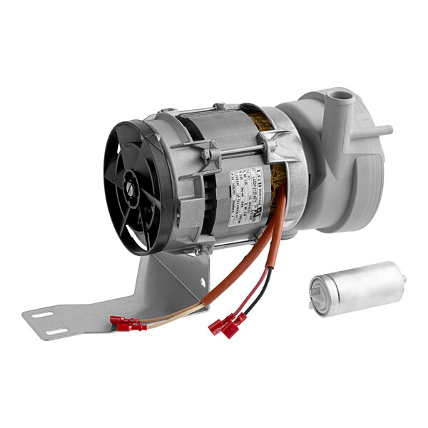 A Noble Warewashing wash pump with wires and a wire harness.