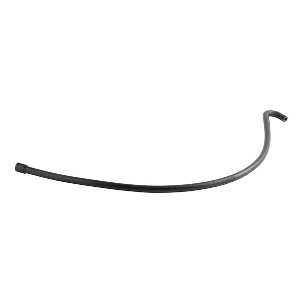 A black flexible hose with a long handle.