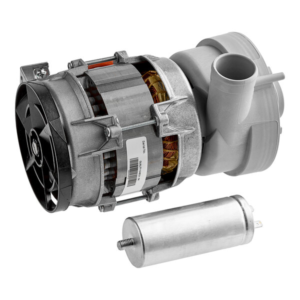A grey electric motor for a Noble Warewashing LTUC Series dishwasher.