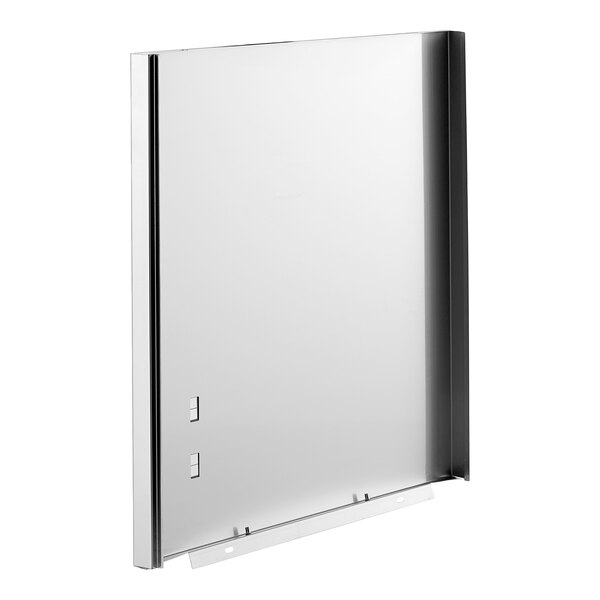 A white rectangular front panel for a Noble Warewashing dishwasher with black edges.