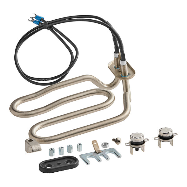 A Noble Warewashing low-temperature tank heating element with wires and metal parts.