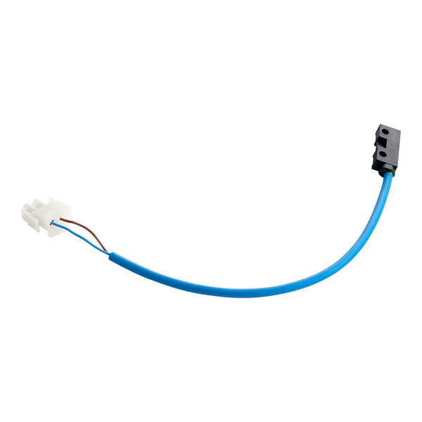 A Noble Warewashing door switch with a blue wire and connectors, designed for HT-UC24 and LT-UC24 models.