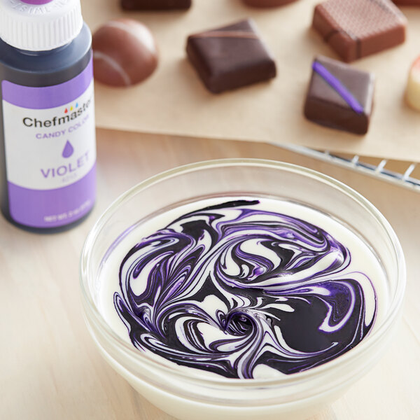 Chefmaster 2 oz. Violet Oil-Based Candy Color - 12/Case