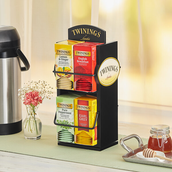 Twinings 8-Box Double-Sided Spinning Tea Rack - 4/Case