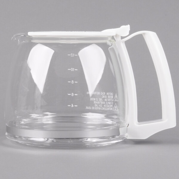 Proctor Silex 88180Y Glass 12 Cup Replacement Carafe with White Handle