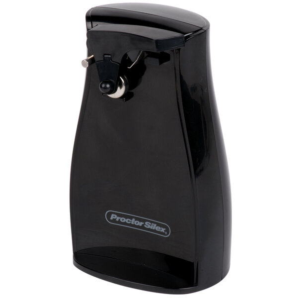 Proctor Silex 75217PS Black Electric Can Opener with Knife Sharpener
