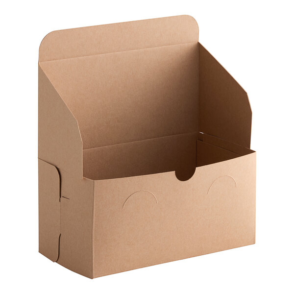 A Baker's Lane cardboard cupcake and muffin bakery box with a lid.