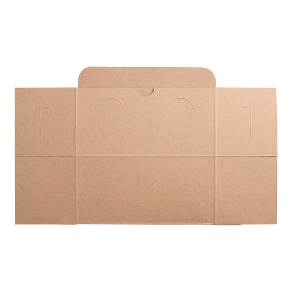 A brown cardboard Baker's Lane cupcake box with a lid.