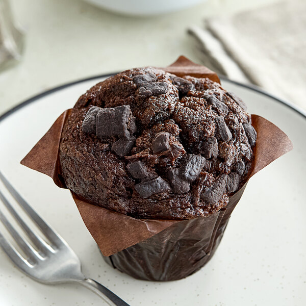 Otis Spunkmeyer Double Chocolate Muffin 4 oz. - 24/Case