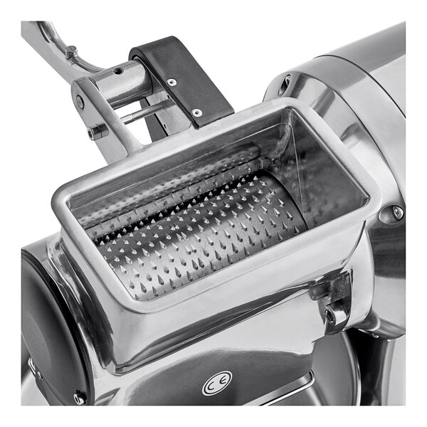 An Estella electric hard cheese grater with a metal basket.