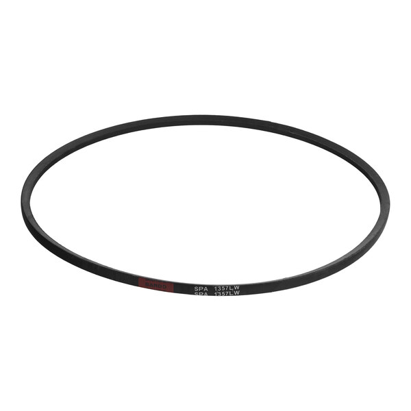 A black motor belt designed for Avantco MX60 series mixers.