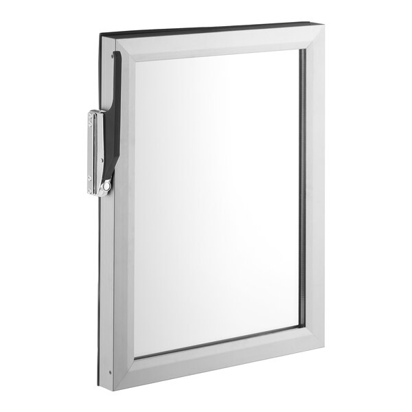 A rectangular glass bottom Dutch door with a metal frame and handle, designed for HTESDC-1836 and HPESDC-1836 models.