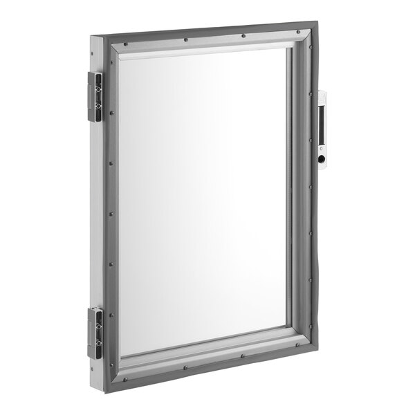 A glass bottom Dutch door designed for Avantco HTESDC-1836 and HPESDC-1836 models.