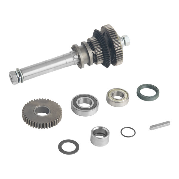 A center axle assembly kit with gears, bearings, and hardware components for Avantco MX30 series mixers.
