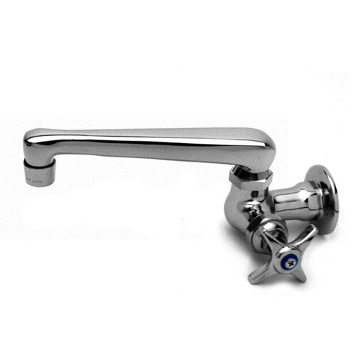 T&S B0216177F Single Wall Mount Temperature Faucet with 6" Swing Cast