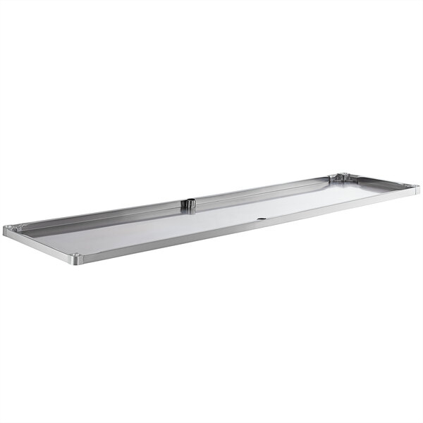 An 18-gauge stainless steel adjustable undershelf designed for 30-inch by 96-inch work tables.