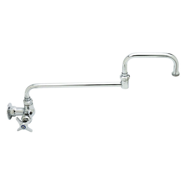T&S B0261 Wall Mount Single Sink Faucet with Single Supply, 15" Double