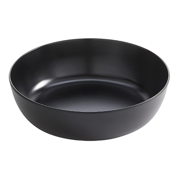 American Metalcraft Ani 104 oz. Black Round Melamine Serving Bowl