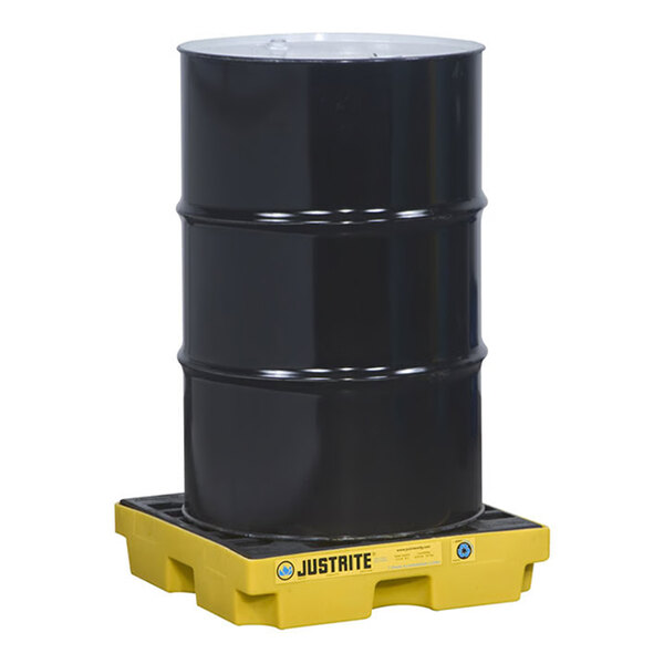 Justrite EcoPolyBlend 12 Gallon Yellow 1-Drum Modular Spill ...