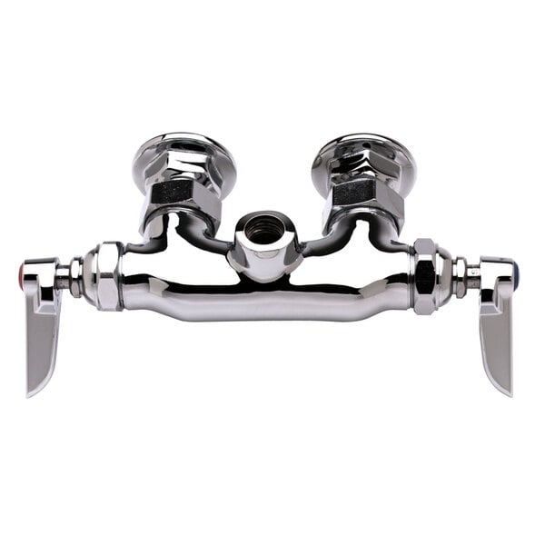 T&S B-0346-LN Wall Mounted Pantry Faucet Base with 3 3/8" Adjustable Centers and Swivel Outlet