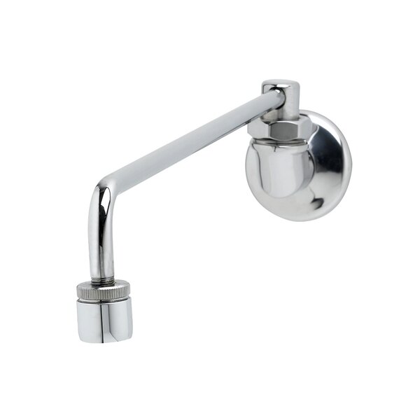 T&S B-0577 Wall Mounted Wok Range Faucet with 13" Swing Nozzle, 2.2 GPM Aerator, and 1/2" NPSM Male Inlet