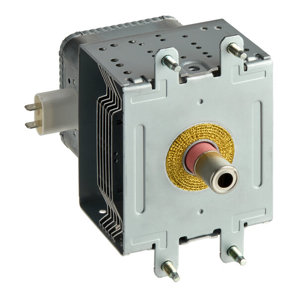 A microwave magnetron component designed for use in 1,200W, 1,800W, and 2,100W stackable microwaves.