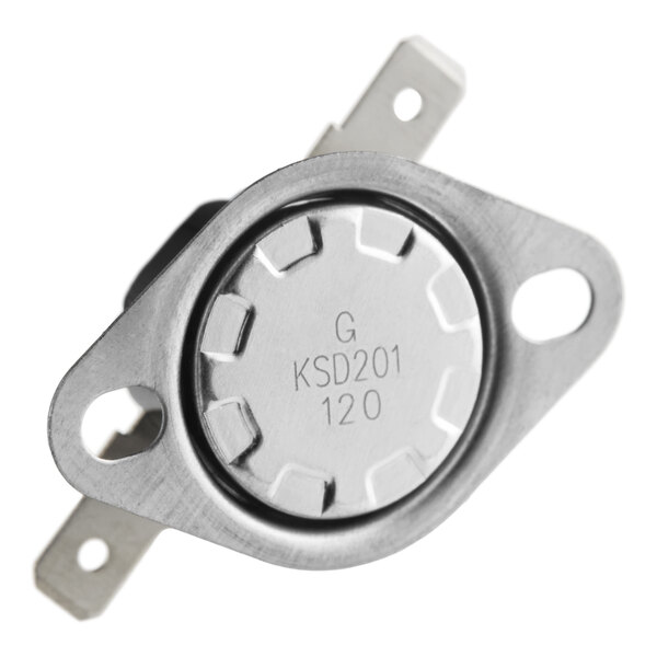 A metal high-limit thermostat for commercial microwaves.