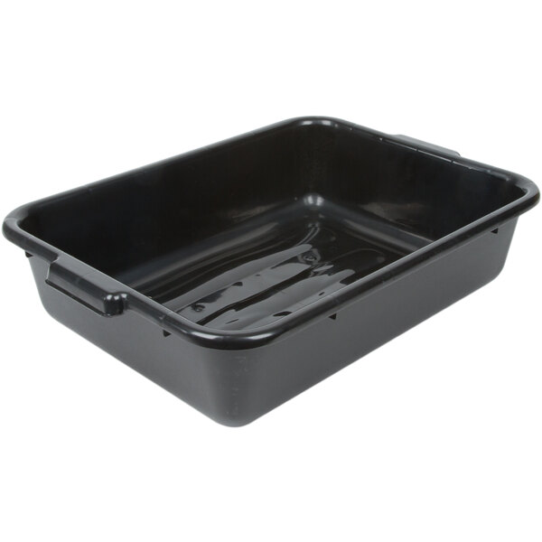 Tablecraft 1529B Black 20" x 15" x 5" Polyethylene Plastic Bus Tub, Bus Box