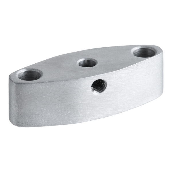 A metal thickness knob component with three holes, designed for Avantco bun toasters.