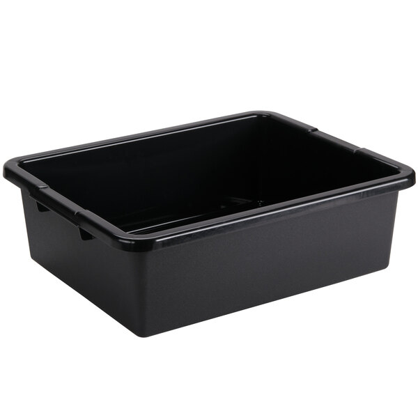 Tablecraft 1557B Black 21" x 17" x 7" Heavy Duty Polyethylene Plastic