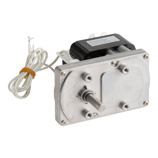 A gear motor with an attached power cord designed for Avantco CPBTR66B and CPBTR66D models.