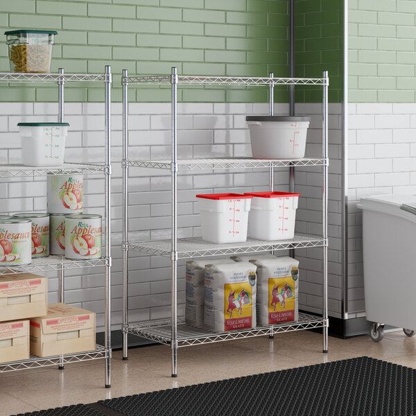 Steelton 18" x 36" Chrome Utility 4-Shelf Kit with 54" Posts