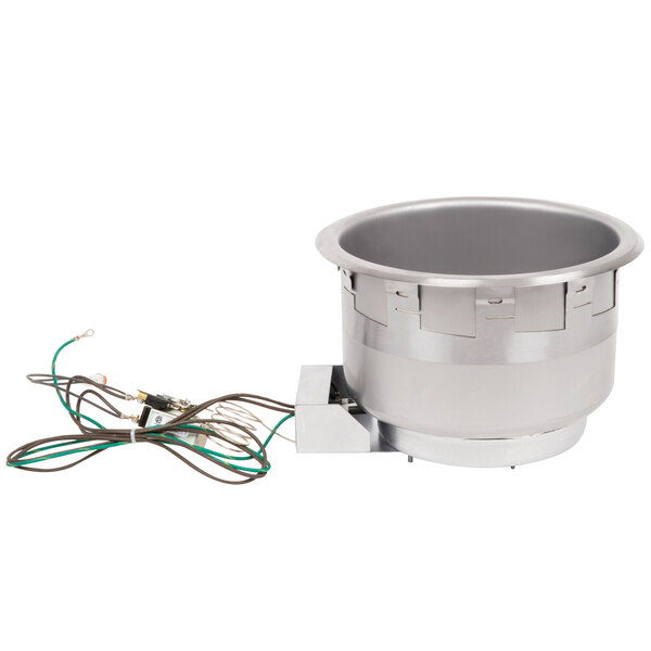 APW Wyott SM-50-11D 11 Qt. Round Drop In Soup Well with Drain - 120V