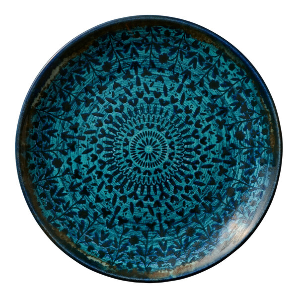 Heart & Soul Mirage 8 1/4" Round Blue Porcelain Coupe Plate - 6/Case