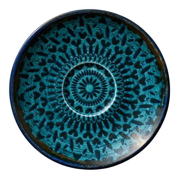 Heart & Soul Mirage 4 1/2" Round Blue Porcelain Saucer - 6/Case