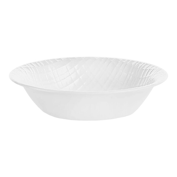 Corelle Essentials Woven 18 Round Glass Bright White Cereal