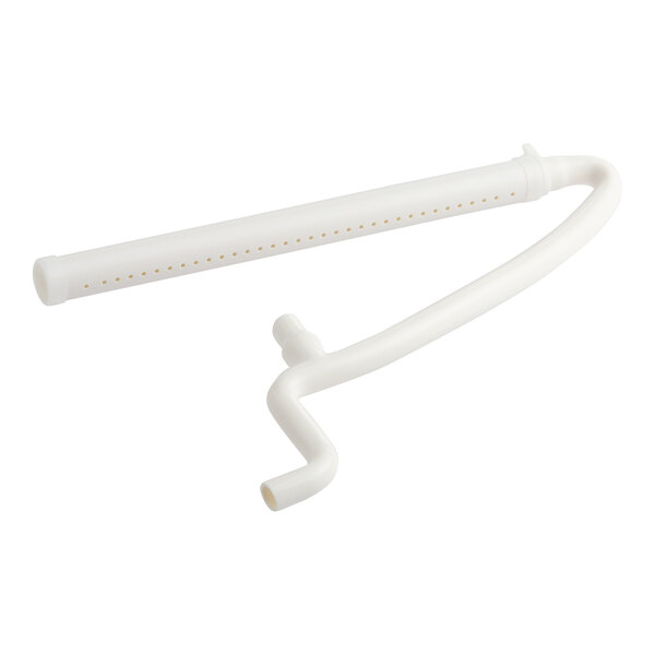 A white 16 1/8-inch spray pipe designed for Avantco Ice MC-H and KMC-H Series machines.