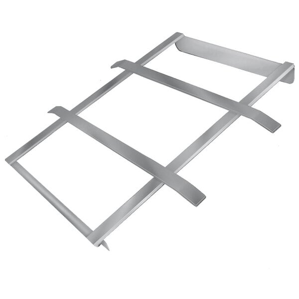 A metal slide bar with four rungs.