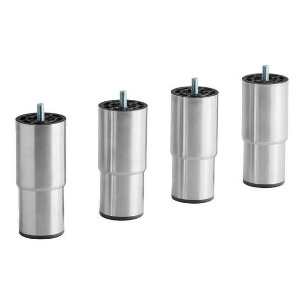 A set of four metal replacement legs for Avantco EBIN50030 and EBIN40022 equipment.