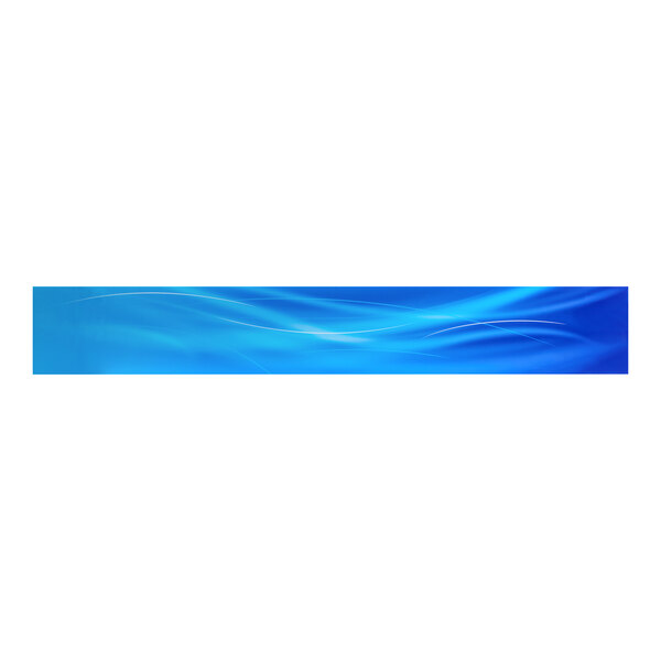 A blue sign panel with a wavy light pattern, designed for the Avantco GDC-49F-HC refrigerator.
