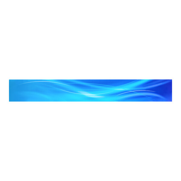 A blue sign panel with a wavy light design, designed for the Avantco GDC-49-HC refrigerator.