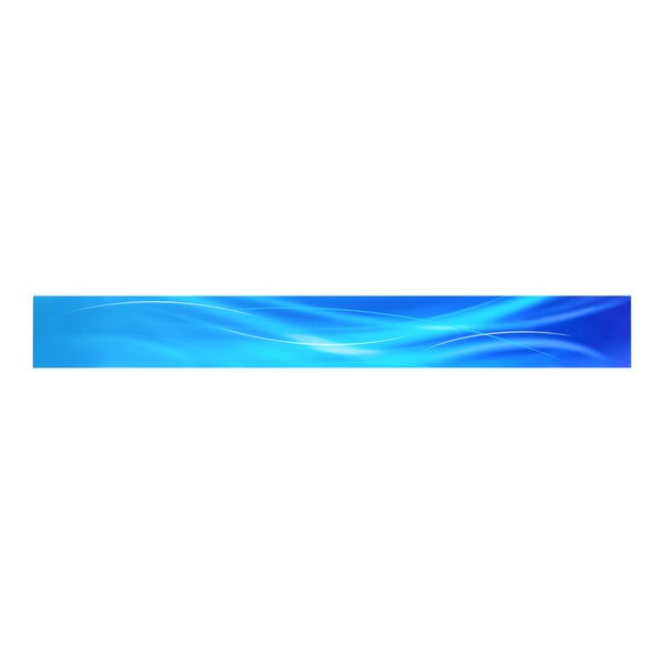 A blue sign panel with a wavy light pattern designed for the Avantco GDC-69-HC refrigerator.