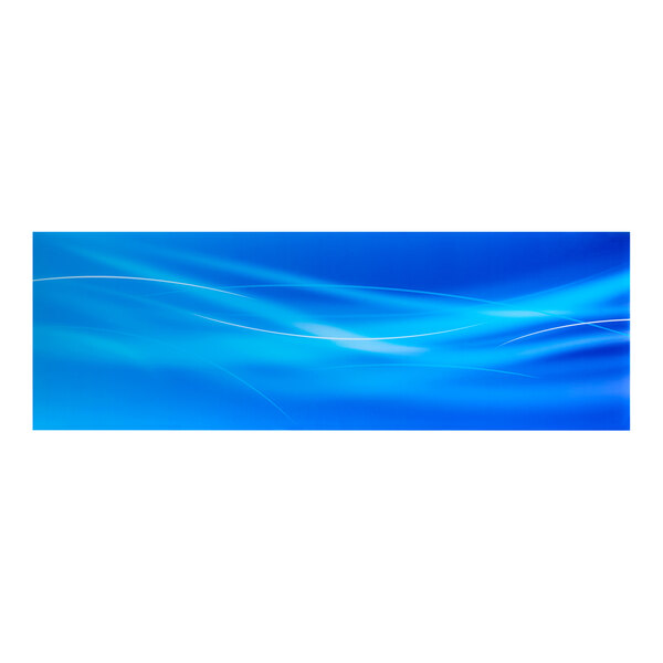 A blue sign panel with light wave patterns designed for the Avantco GDC-12F-HC refrigerator.