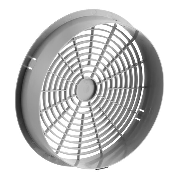 A round plastic evaporator fan motor cover with a grid design for Avantco A-19 and UDD-CT Series units.
