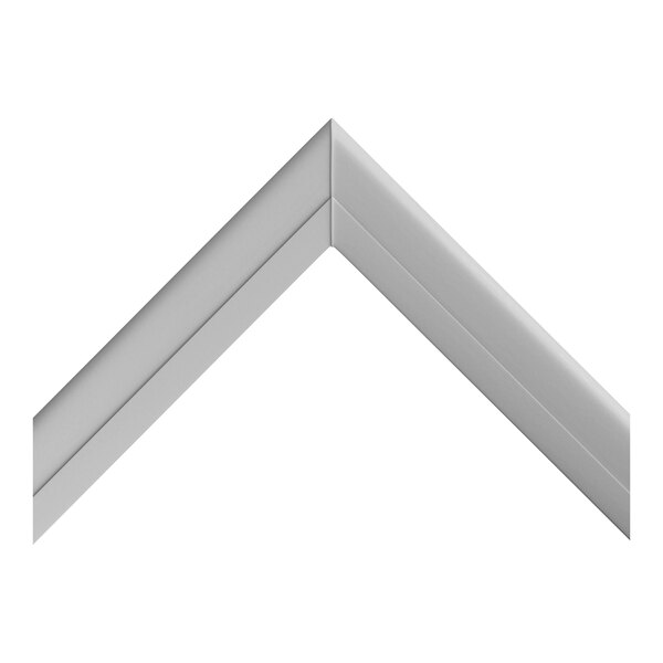 A white, L-shaped gasket or seal with a smooth surface, shown against a plain background.