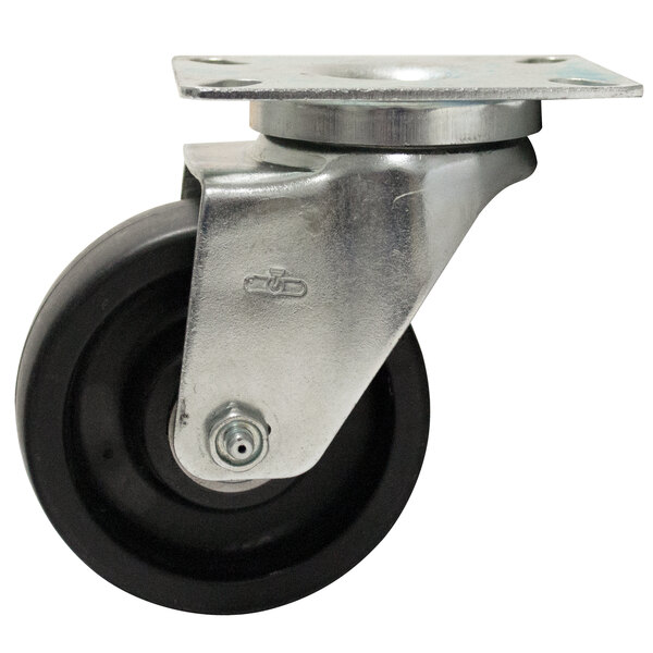 Advance Tabco RA-30 4" Swivel Plate Caster with Built-In Zerk Grease Fitting