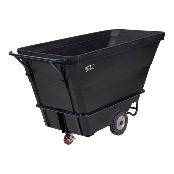 Royal Basket Trucks R10-RGX-TTT-5R1P 1 Cu. Yd. Black Standard-Duty
