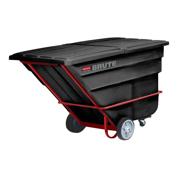 Rubbermaid Commercial Products Motorized Rotomolded Tilt Truck, 0.5 Cu. Yd.  Size, Black, Motorized Truck Reduces The Effort to Transport Large Heavy