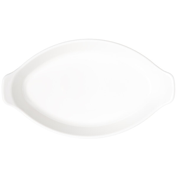 Carlisle 740502 White 8 oz. Polycarbonate Oval Casserole Dish - 24/Case