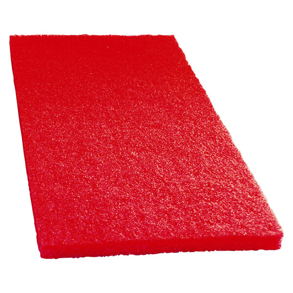 Scrubble by ACS 51-14x20 14" x 20" Red Buffing Floor Pad - Type 51 - 5/Case